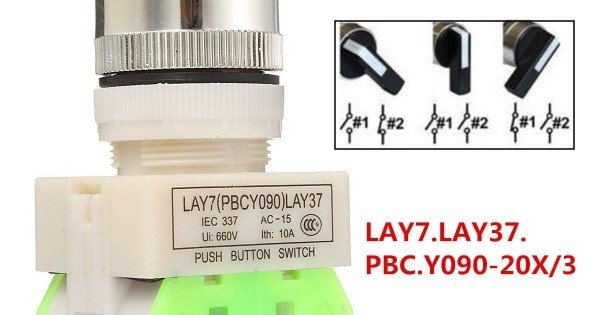 Rotary Three Position Selector Switch