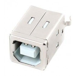 Vertical USB 2.0 Type B Female Connector Socket (4 Pin, PCB Through-Hole)