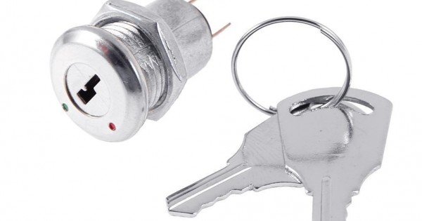 Electronic Key ON OFF Lock Switch with Keys