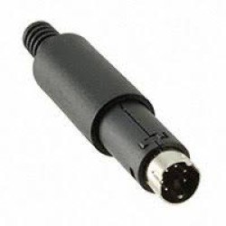 PS2 Connector Socket 6 Pin Male- Colour-Black